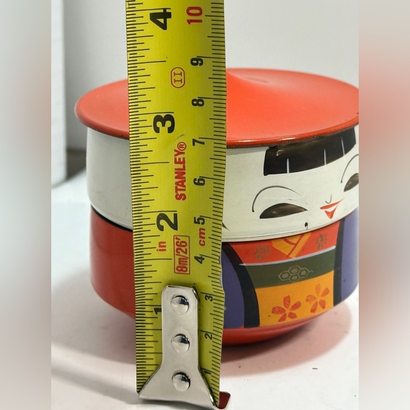 Vintage Japanese Lacquerware Geisha Bento Trinket Box - Picture 10 of 10